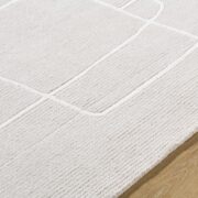 Vatsa Gray Abstract Hand-Tufted Wool Area Rug - Image 3