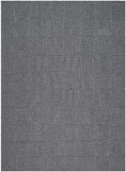 Veras Charcoal Checkered Machine Woven Outdoor Area Rug