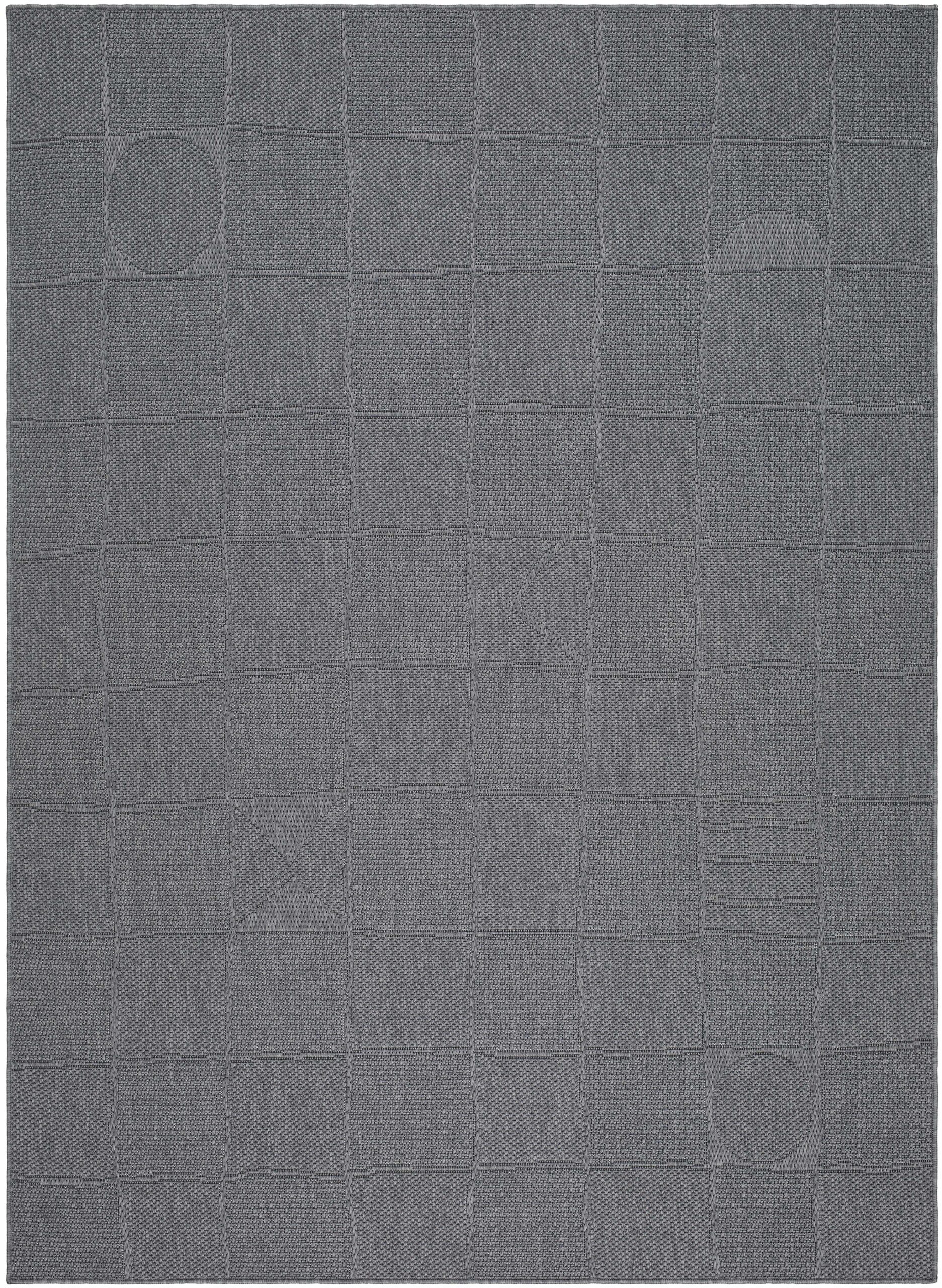 VVZZKA2-537.jpg Veras Charcoal Checkered Machine Woven Outdoor Area Rug - Image 1