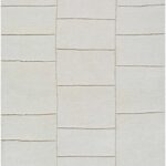 Xylia Beige Geometric Hand Tufted Wool Area Rug