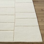 Xylia Beige Geometric Hand Tufted Wool Area Rug - Image 3