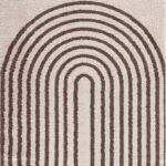 Yasuo Dark Brown Machine Woven Area Rug