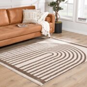 Yasuo Dark Brown Machine Woven Area Rug - Image 3