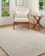 Vatsa Gray Abstract Hand-Tufted Wool Area Rug - Image 2