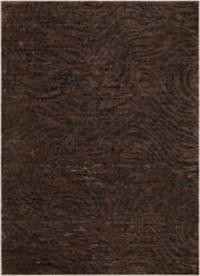 Kamiko Dark Brown Contemporary Machine Woven Area Rug