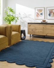 Uhuro Midnight Blue Hand Loomed Area Rug - Image 2