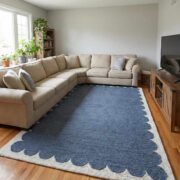 Lukamu Blue Modern Hand-Tufted Area Rug - Image 2