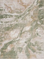 Lively Green Marble Machine Woven Polypropylene Area Rug