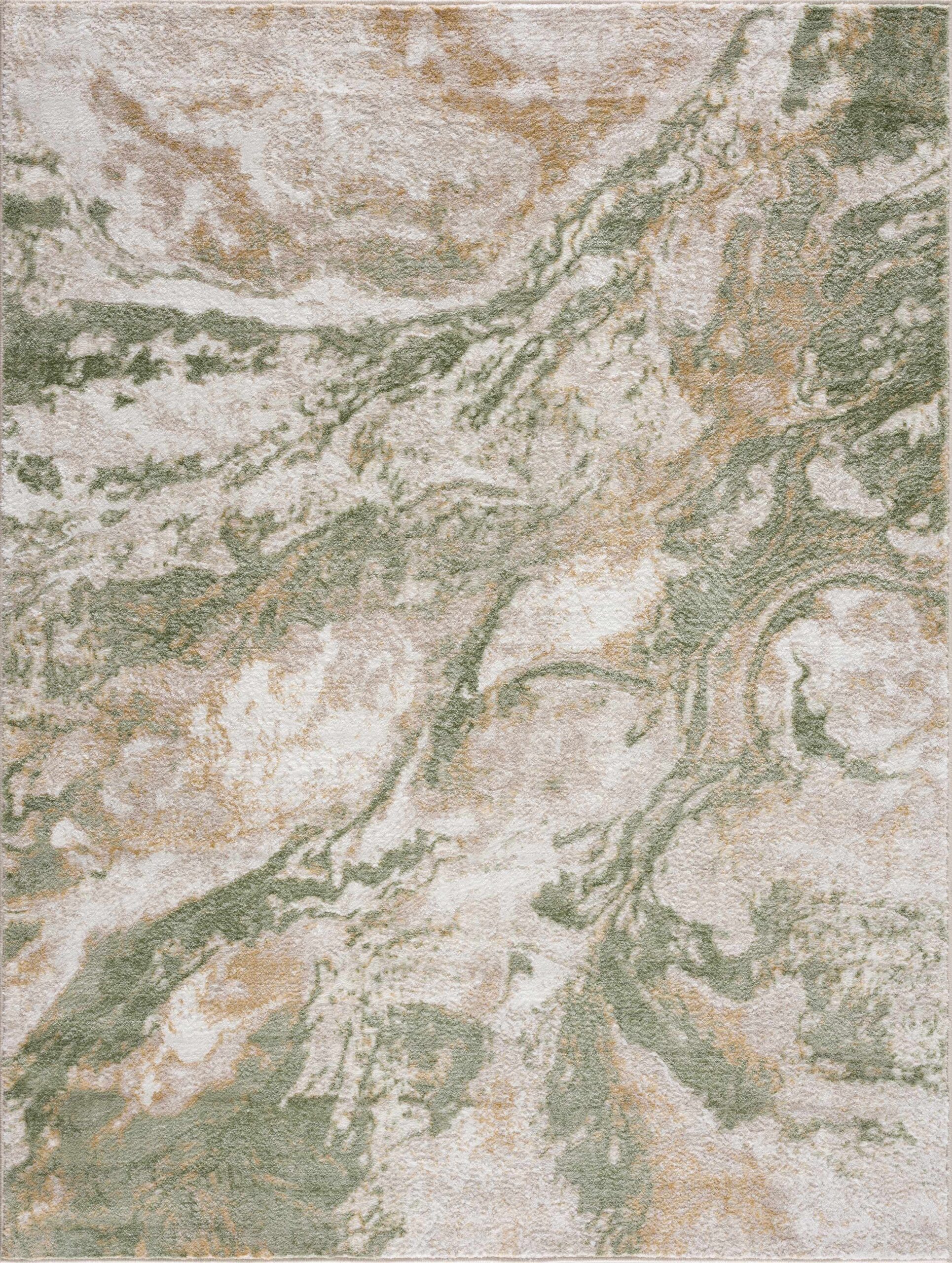 s5_design_b21aef31-f6f9-428e-8fe4-0e39f58dc4b6.jpg Lively Green Marble Machine Woven Polypropylene Area Rug - Image 1