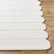 Tayte White Abstract Hand-Loomed Wool Area Rug - Image 3